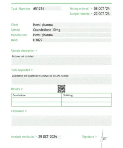 Alternative view of Hemi Pharma Anavar 10mg (OXANDROLONE)