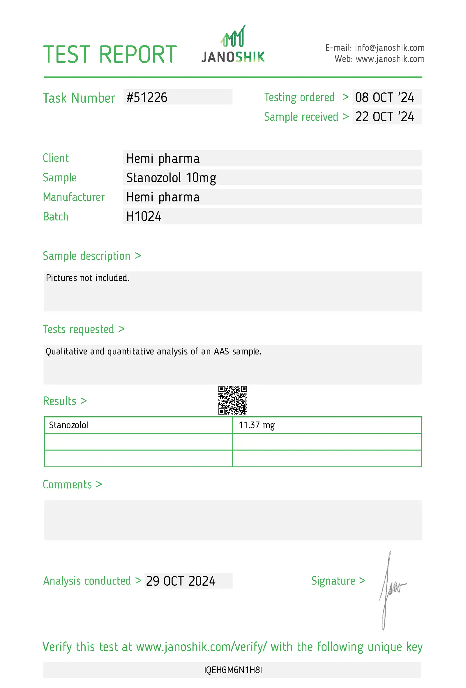 Buy Hemi Pharma Winstrol (Stanozolol) 10mg - Image 2